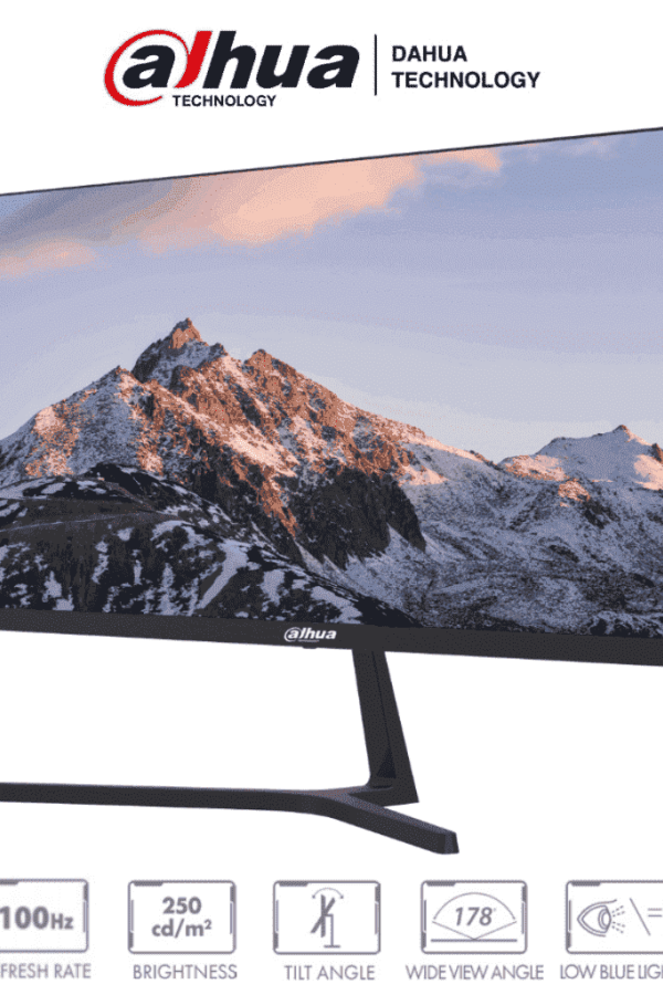 DAHUA LM24-B200S - Monitor de 23.80 Pulgadas/ Ultra Delgado/ 1920×1080 (FHD)/ Angulo de Visualización de 178 Grados/ Altavoces Integrados/ HDMI&VGA/ Diseño de Micro Bisel/
