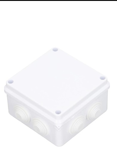 SAXXON PB100 - Caja de conexiones con 7 entradas / PVC libre de halógenos / Compatible con cámaras Bullet / Domo / Dimensiones 100 x 100 x 70 mm (Ancho x Alto x Fondo) / IP55