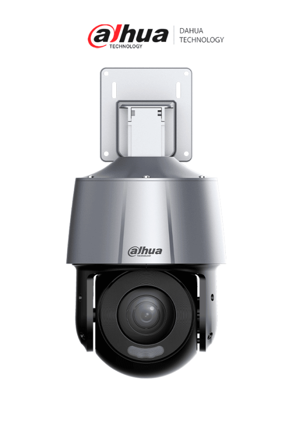 DAHUA SD3A400-GN-A-PV - Camara IP PT de 4 Megapixeles Full Color/ Disuasión Activa/ Lente Fijo/ Luz Blanca de 30 Metros/ IR de 30 Metros/ H.265+/ Ranura MicroSD/ Audio Bidireccional con Altavoz Integrado/ IP66/ PoE/