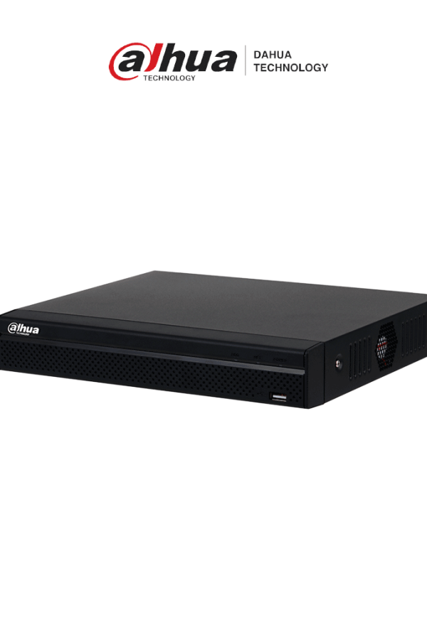 DAHUA DHI-NVR4108HS-8P-4KS3 NVR de 8 MP / 4k / 8 canales IP/ 8 puertos PoE/ Rendimiento de 160 mbps/ H.265+/ 1 Bahía para disco duro/ Soporta cámaras WizSense/ HDMI 4K & VGA/