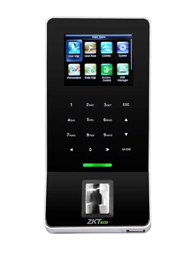 ZKTECO F22ID - Control de Asistencia y Acceso Básico con Huella Digital BioID+ (3000), Tarjeta ID 125 kHz (5000), Registro de 30,000 Eventos, Conexión Ethernet y WiFi