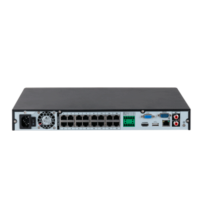 DAHUA NVR2216-16P-I2 - NVR de 8 Megapixeles /16 Canales IP/ WizSense/ 4k Con IA/ 16 Puertos PoE/ 2 Bahías de Discos Duros / 1 Ch de Reconocimiento Facial y FD/ 10 Bases de Datos de Rostros/ H.265+/ SMD Plus/ Soporta Camaras con IA/