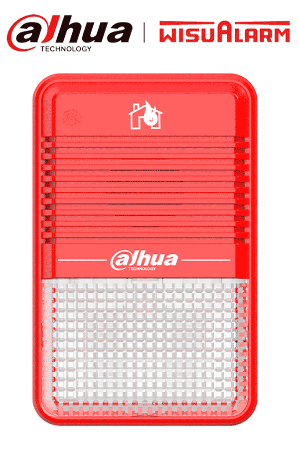 DAHUA WISUALARM DHI-HY-C151 - Estrobo Sirena Convencional de 75 dB(A) a 3 m/ Cumple con Norma: EN54-3:2014,EN54-23:2010 /2 Hilos,