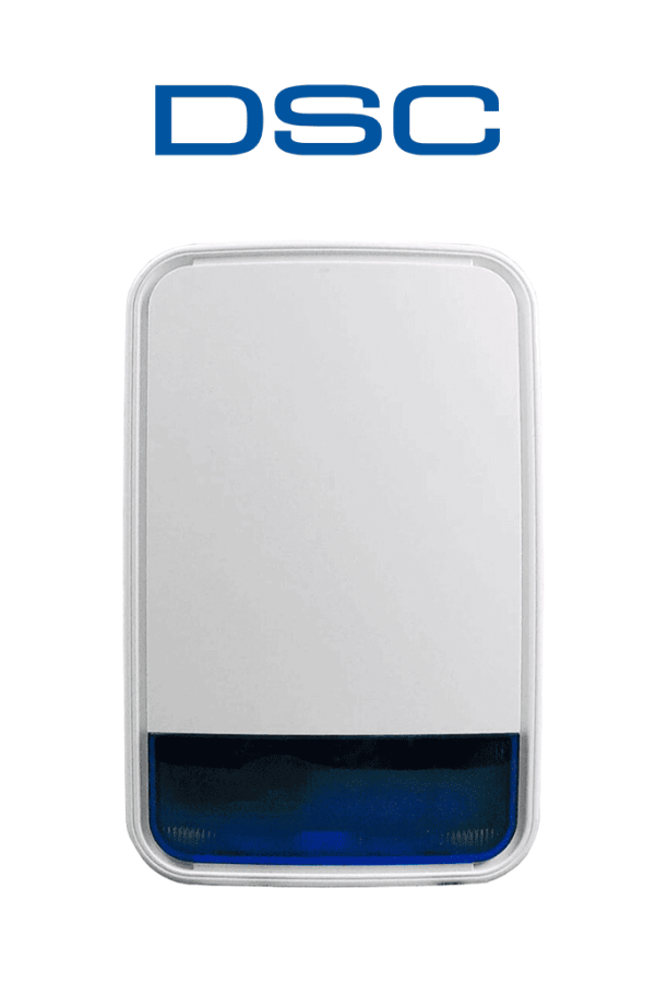 DSC PG9911BBATT - Sirena con luz estroboscópica exterior 110 dB c/batería Inalámbrica Power G compatible con NEO, PRO, Qolsys e IoTega