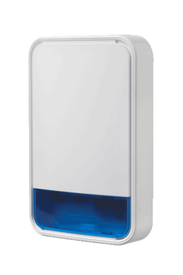 DSC PG9911BBATT - Sirena con luz estroboscópica exterior 110 dB c/batería Inalámbrica Power G compatible con NEO, PRO, Qolsys e IoTega