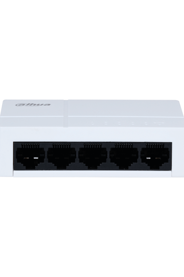 DAHUA PFS3005-5GT-L - Switch para Escritorio 5 Puertos/ Gigabit Ethernet/ 10/100/1000/ Diseño Compacto/ Capa 2/ Switching 10 Gbps/ Velocidad de Reenvio de Paquetes 7.44 Mbps/ Blanco/