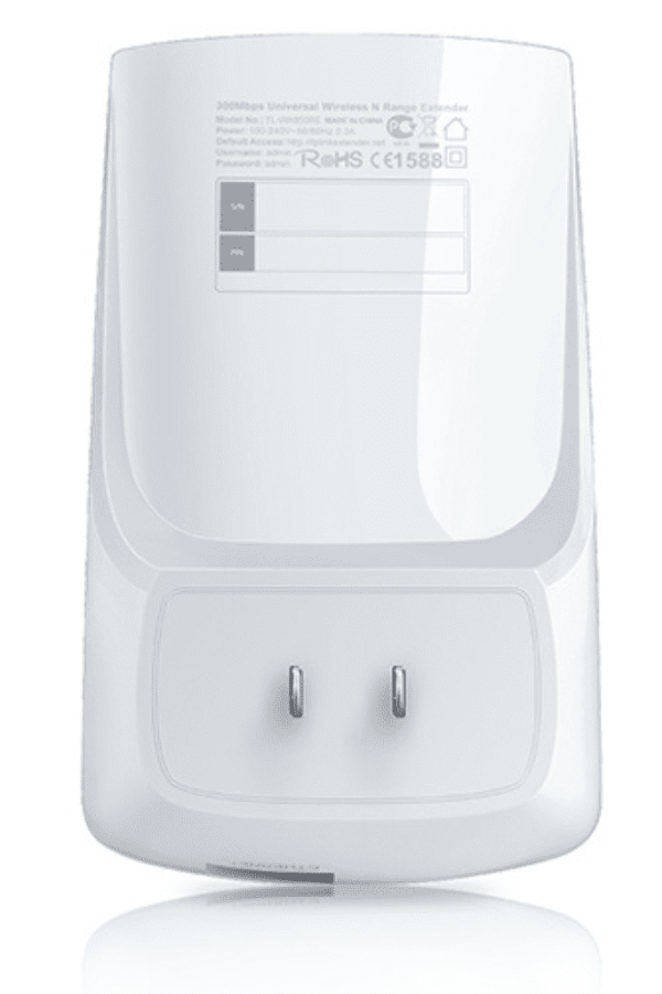 TP-LINK TL-WA850RE - Repetidor inalámbrico universal de señal WiFi, hasta 300Mbps en 2.4GHz, con 2 antenas internas, 1 puerto RJ45, modo extensor de rango y punto de acceso. 