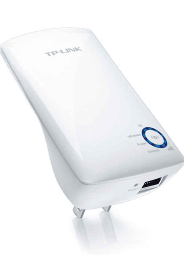 TP-LINK TL-WA850RE - Repetidor inalámbrico universal de señal WiFi, hasta 300Mbps en 2.4GHz, con 2 antenas internas, 1 puerto RJ45, modo extensor de rango y punto de acceso. 