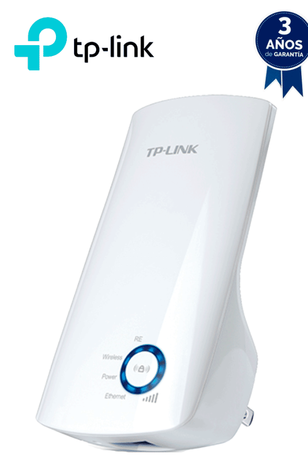 TP-LINK TL-WA850RE - Repetidor inalámbrico universal de señal WiFi, hasta 300Mbps en 2.4GHz, con 2 antenas internas, 1 puerto RJ45, modo extensor de rango y punto de acceso. 