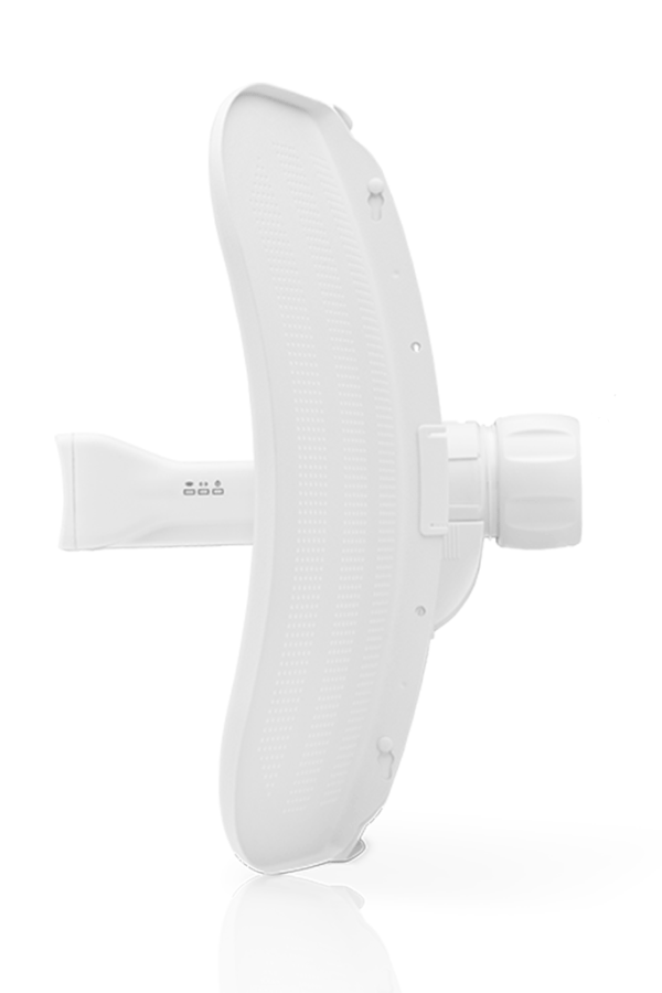 UBIQUITI LiteBeam M5 LBE-M5-23 - Radio (CPE) airMAX M5 operando en 5 GHz (5150 - 5875 MHz) con antena integrada de 23 dBi y potencia de transmisión de 25 dBm. Cuenta con 1 puerto Ethernet (10/100), ofrece un rendimiento de hasta 100 Mbps.
