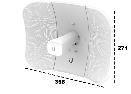 UBIQUITI LITEBEAM AC LBE-5AC-GEN2 - Radio con antena integrada Airmax AC GEN2 5.8GHz diseñada para uso en exteriores con una antena de 23 dBi y una potencia de transmisión de 25 dBm, ofrece un rendimiento de hasta 450 Mbp.
