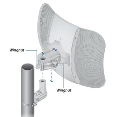 UBIQUITI LITEBEAM AC LBE-5AC-GEN2 - Radio con antena integrada Airmax AC GEN2 5.8GHz diseñada para uso en exteriores con una antena de 23 dBi y una potencia de transmisión de 25 dBm, ofrece un rendimiento de hasta 450 Mbp.