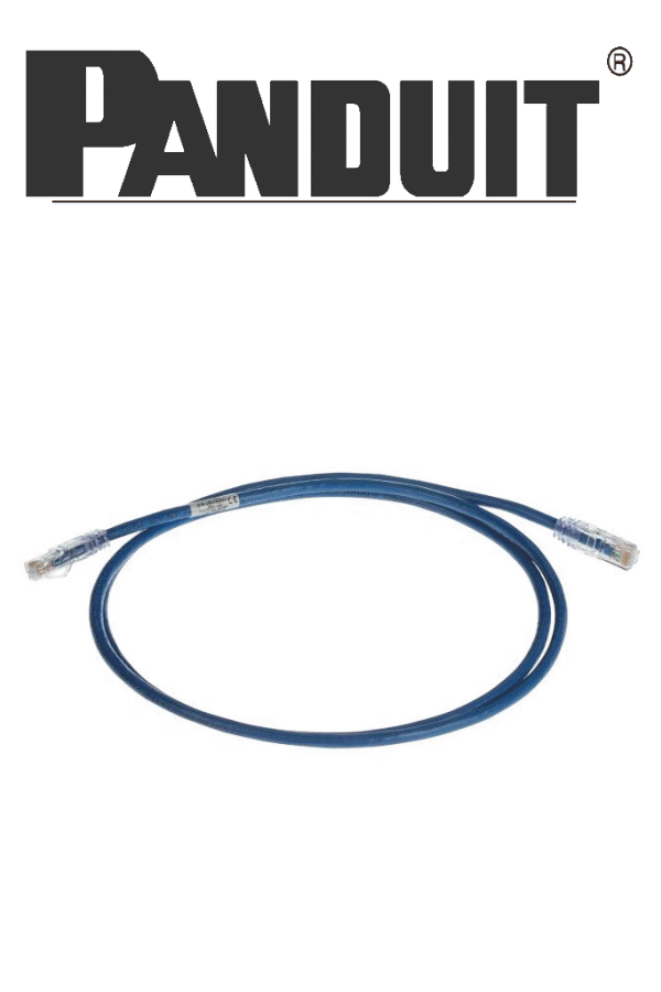 PANDUIT UTPSP5BUY Patch cord de 100% cobre UTP Cat 6 / 24 AWG / 5 pies (1.52 m) / Categoría 6 / Azul