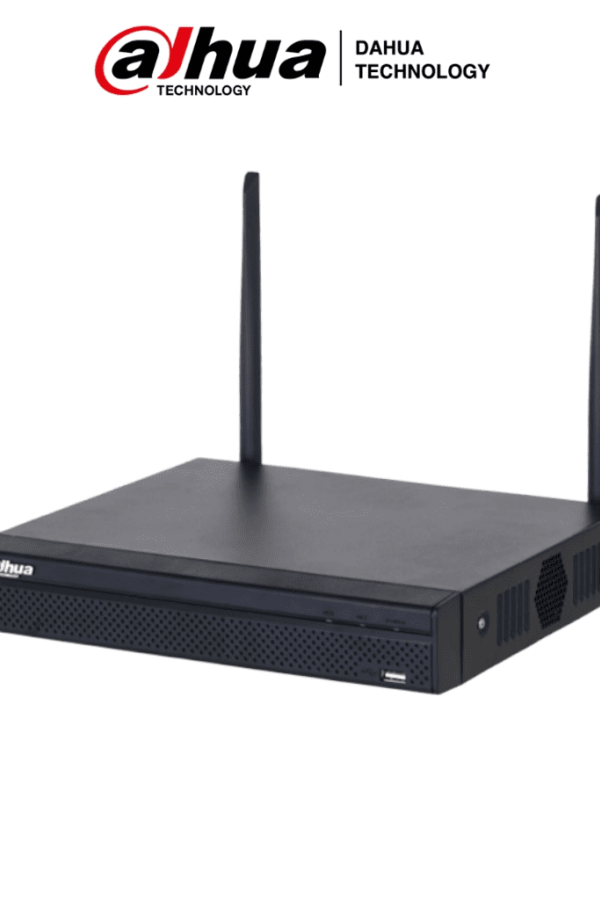 DAHUA NVR1108HS-W-S2-CE - NVR WiFi de 4 Megapixeles/ 8 Canales IP/ H.265/ Salidas HDMI &VGA/ 1 Bahía de Disco Duro/ 1 E&S de Audio/ Onvif/