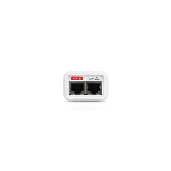 UBIQUITI POE-24-7W-G-WH - Inyector PoE Gigabit con protección contra descargas, alimentación de 24V DC a 0.3A y capacidad para reset remoto. 