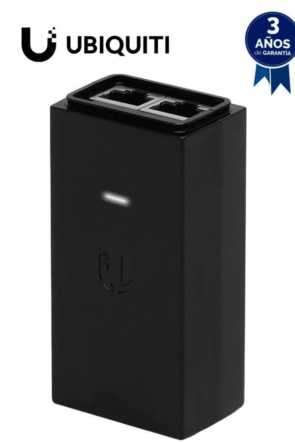 UBIQUITI POE-24-24W - Inyector PoE pasivo para equipos Ubiquiti de 24V DC a 1.0A y función de reset remoto.